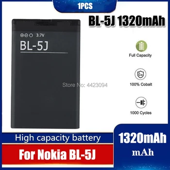 1 adet 1320 mAh BL-5J BL5J BL 5J Telefonu nokia için pil 5230 5233 5800 3020 XpressMusic N900 C3 Lumia 520 525 530 5900