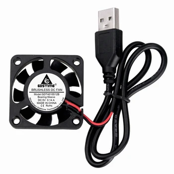1 Adet Gdstime 5 V USB Konektörü 4 cm 40mm 4010 40x10mm Fırçasız DC Soğutma Soğutucu Fan