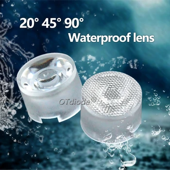 10 adet 1W 3W 5W Yüksek Güç LED Lens 15mm Su Geçirmez 20 45 90 Derece IR CCTV LED PCB Dışbükey Reflektör Ücretsiz Tutucu Lens