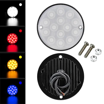 14 LED araba kamyon semafor ışık acil durum sinyali tepe ikaz tehlike flaş su geçirmez IP67 yuvarlak lamba güvenlik Strobe ışıkları