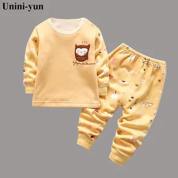 2 adet!! Sıcak Satış Yürümeye Başlayan Giysi Bebek giyim setleri Bebek Erkek Baykuş Kazak yün üst giyim uzun pantolon 2 Adet Kıyafetler Set Giysileri