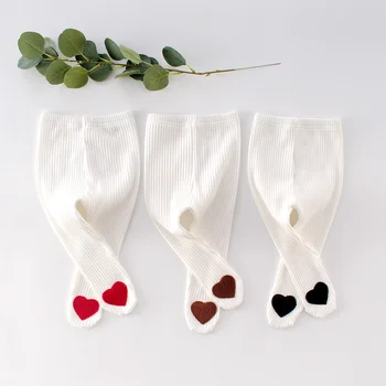 2020 Yeni Moda Bebek Pantolon İlkbahar Ve Sonbahar Yenidoğan Bebek Kız B Oy Sevimli Kalp şeklinde Tayt Pamuk Vahşi Yürümeye Başlayan Külotlu Çorap