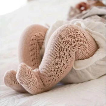 2022 Bahar Bebek Tayt Kız Çorap İspanyol Tarzı Toddlers Bebek pamuklu Külotlu Çorap 0-5 Yaşında Çocuklar Oymak Külotlu Çorap