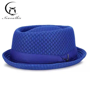 2022 İngiltere caz şapka nefes örgü düz şapka vizör hasır şapka plaj şapkası Retro kap Katlanabilir kap güneş şapkası rahat Panama şapka