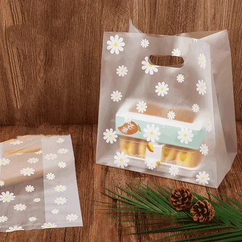 25 adet Kalıp Kesim Plastik Mal Alışveriş saplı çanta hediye çantası Noel Düğün Parti Orangizer Şeker Kek ambalaj poşetleri