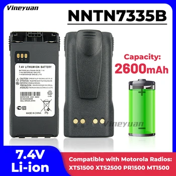 2600mAh NNTN7335B Li-İon Pil Motorola XTS1500 XTS2500 PR1500 MT1500 İki Yönlü Telsiz Yedek Pil ile Kemer Klipsi
