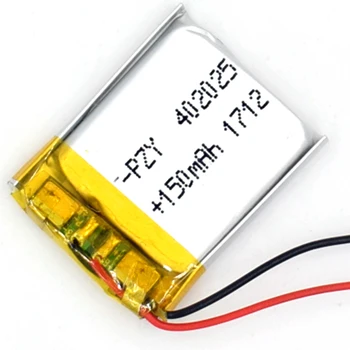 3.7 V 150 mAh Li-Polimer Şarj Edilebilir Pil 402025 Li Po iyon için GPS Bluetooth MP3 MP4 042025