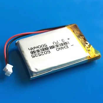 3.7 V 500mAh 602535 lipo polimer lityum şarj edilebilir pil JST 1.25 mm 2 pin MP3 GPS DVD bluetooth kaydedici kulaklık kamera