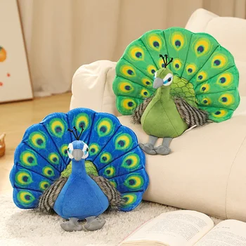 30 CM Gerçekçi Peacock Dolması Hayvan Oyuncaklar Yüksek Kalite Yumuşak Dolması Gerçek Hayat Peafowl Kuş Peluş Oyuncak Hediyeler Çocuklar İçin çocuk