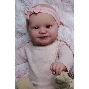 49CM Zaten Boyalı Bebek Maddie Yumuşak Vücut Sevimli Bebek Bebek Gerçekçi 3D Cilt Çoklu Katmanlar Boyama Sanat Bebek