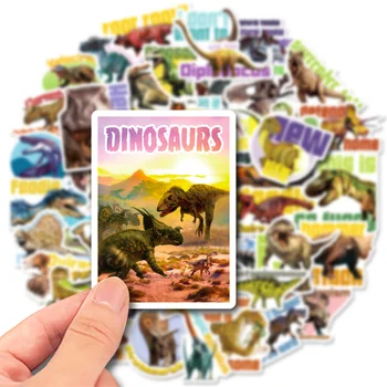 50 adet Tyrannosaurus Rex Çıkartmalar Telefon Karalama Defteri Kscraft Vintage Dinozor Etiket Paketi Zanaat Malzemeleri Scrapbooking Malzeme