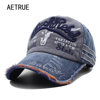 AETRUE Marka Erkekler Beyzbol Kapaklar Baba Casquette Kadınlar Snapback Kapaklar Kemik Şapka Erkekler Için Moda Bağbozumu Şapka Gorras Mektup pamuklu kasket