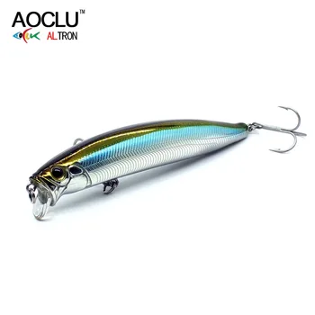 AOCLU Lures Wobblers Jerkbait 10.5 cm 17g Sert Yem Minnow Krank Yüzen Balıkçılık Cazibesi Mıknatıs Bas Taze 4# VMC Kanca 6 Renkler