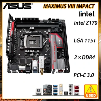 ASUS MAXIMUS VIII DARBE 1151 Anakart DDR4 32GB Intel Z170 PCI - E 3.0 USB3. 1 Desteği Çekirdek ı7 ı5 ı3 Cpu'lar Mini ITX Anakart