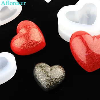 Aşk Kalp silikon kalıp 3D Kalp Aroma Alçı Alçı silikon kalıp Araba Dekorasyon İçin DIY Mum Reçine Kalıpları