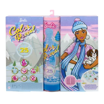 Barbie HBT74 Renk Keşfetmek Pop Advent Takvimi Çeşitli Hediye Kutusu Boneca Makyaj Oyuncak Aksesuarları Kör Kutu Oyuncaklar Kızlar Toksin