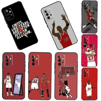 basketbol Numarası 23 Kılıf Samsung Galaxy A51 A71 A52 A72 A12 A22 A32 A42 A50 A70 A21S A52S Telefon Kapak