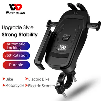 Batı Evrensel Bisiklet telefon tutucu Alaşım Dönebilen Bisiklet Smartphone Dağı Standı Motosiklet Elektrikli Bisiklet telefon tutucu