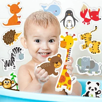 Bebek Hayvan Banyo Oyuncakları Eğlenceli Köpük Hayvanlar köpekbalığı oyuncak Bilişsel yüzen çocuk eğitici banyo oyuncak