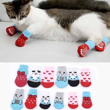 Boyut L M S Pet Kedi Çorap köpek çorapları Çekiş Kontrolü Kapalı Giyim Kedi Giyim
