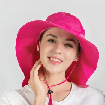 Connectyle erkek Kadın Açık Büyük Ağız balıkçı şapkası Boyun Kapağı ile UPF 50 + Örgü Güneşlik Şapkalar Kadınlar İçin