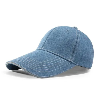 Denim Kumaş beyzbol şapkası moda uzun ağız güneş şapkası