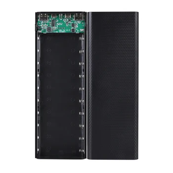 DIY 10x18650 taşınabilir güç kaynağı kılıfı Cep Telefonu Şarj Pil saklama kutusu İle çift USB Tip C mikro usb 30000mAh Kapasiteli
