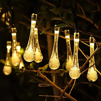 Düğün ışıkları LED peri ışık dize Waterdrop küre açık bahçe dekoratif aydınlatma dize yeni yıl kapalı yatak odası dekoru