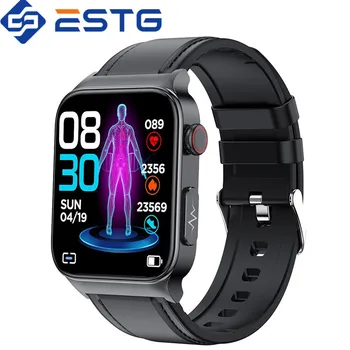 E500 akıllı saat Erkekler EKG PPG Lazer Tedavisi Hipertansiyon Hiperglisemi Hiperlipidemi Kalp Hızı Sağlıklı Spor Smartwatch