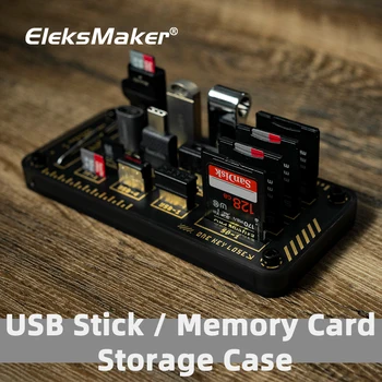 EleksMaker Organizatörler Hafıza Kartı Masası Depolama SD TF USB Disk Plastik Masa Kutusu Kutusu Ofis Aracı Konteyner Masaüstü Dekoratif