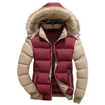 Erkek kışlık ceketler 7XL Kalın Kapşonlu Kürk Yaka Parka Erkek Mont Rahat Yastıklı Erkek Ceket Erkek 9 Renk 5XL 6XL Giyim 2022