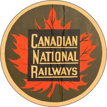 Gaz İşareti Vintage Metal İşaretleri Yuvarlak Metal Tabela Garaj ve Ev Çapı-Kanada Ulusal Demiryolları
