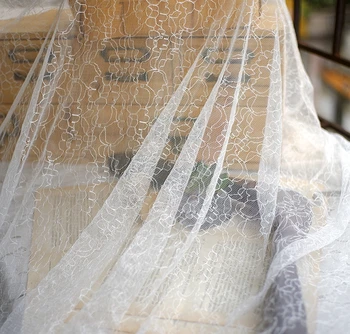 Genişlik 150cm Tül Kumaş Örgü Parti düğün elbisesi Etekler el yapımı aksesuarlar dekoratif dantel kumaş malzeme