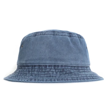 Harajuku Katı Kova Şapka Katlanabilir Yıkanmış Denim Balıkçı Şapka Kadın Erkek Açık Bob Panama Yürüyüş balıkçı şapkası güneş şapkaları Kapaklar