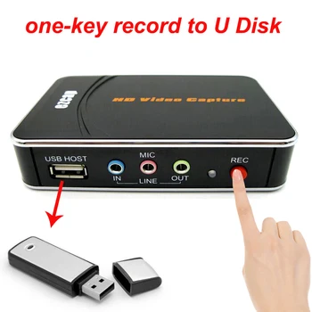 HDMI AV Video Yakalama Kartı PS4 Oyun STB VHS Kamera Kamera PC Video Kayıt USB bellek Disk Hattı Mikrofon HDMI Döngü