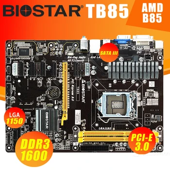 Için BIOSTAR TB85 Anakart LGA 1150 DDR3 16GB Madencilik PCI-E 3.0 USB3.0 Madencilik BTC PRO Bıostar TB85 6GPU LGA 1150 ATX