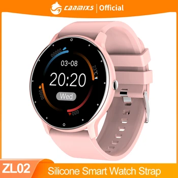 Kayış ZL02 kordon akıllı saat Bayanlar Kalp Hızı Kan Basıncı Spor İzle Erkekler Su Geçirmez Bilek Smartwatch Kadınlar Metal Silikon