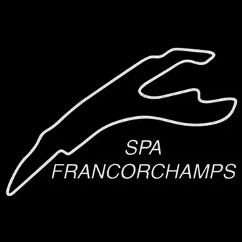 Kişiselleştirilmiş Çıkartmalar SPA FRANCORCHAMPS Moda Araba Yarışı Modelleme Çıkartması Dekorasyon Su Geçirmez ve Güneş Koruyucu Çıkartması,23cm*15CM
