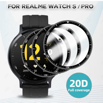 Koruma Filmi Kapak Realme İçin İzle S Pro Smartwatch HD Kavisli Yumuşak Ekran Koruyucu Anti paramparça Aksesuarları (Cam)