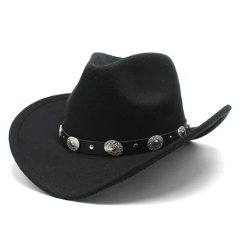 Kış Fedora Şapka Kadın erkek Kapaklar Şapkalar Batı Kovboy Süet Vintage Cowgirl Cowboys Unisex Şapka Güneş Koruyucu Keçe Caz Kap