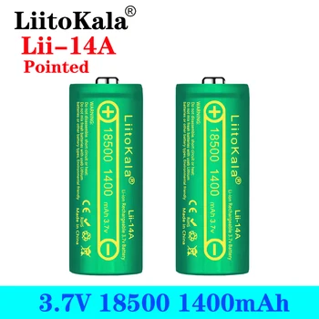 LiitoKala Lii-18500 1400mah 14A şarj edilebilir Pil 18500 pil 3.7 V lashlight Toptan Güvenli Li-İon İçin 