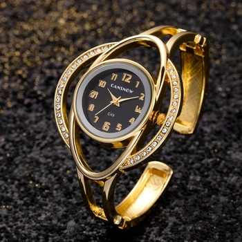 Lüks kadın Saatler Kristal Moda Kuvars Elmas Bilezik Bayanlar Kol Saati Altın Gümüş Kız Arkadaşı için Hediye Reloj Mujer