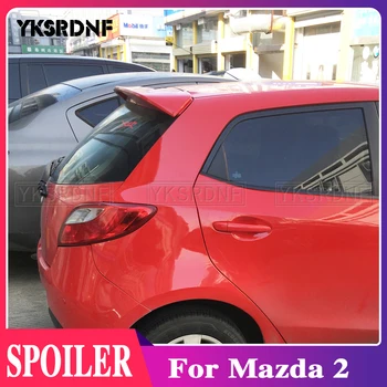 Mazda 2 İçin kullanın Spoiler Spor ABS Plastik Karbon Fiber Bak Arka Bagaj Kanat araç Gövde Kiti Aksesuarları