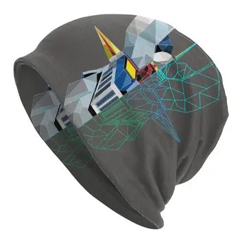Mazinger Z Robot Kaput Şapka Örgü Şapka Goth Sonbahar Kış Sokak Skullies bere Unisex Yetişkin Yaz Sıcak Çift kullanımlı Kap