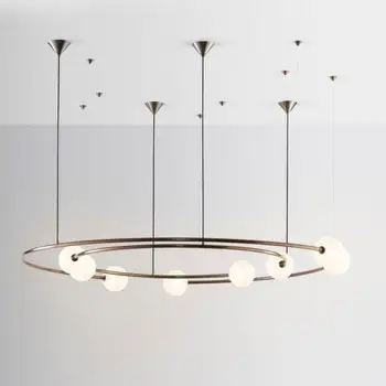 Modern oturma odası avize ev dekor top şeklinde asma lamba yemek odası İçin / Çalışma odası Nordic asılı süspansiyon ışıkları