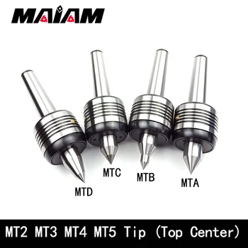 MT2 MT3 MT4 MT5 Morse CNC torna döner merkezi standart çift koni kafa Canlı Merkezi Morse torna merkezi çift üst merkezi