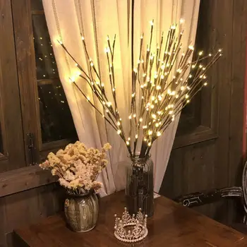 Noel 20 LEDs söğüt dalı lamba dizeleri ışık düğün ağacı dekorasyon