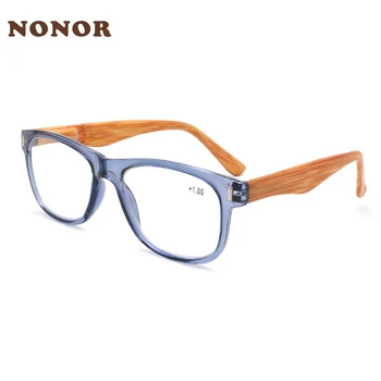 NONOR Klasik Moda Kare okuma gözlüğü Erkekler İçin HD Ucuz Basit Gözlük Kadın Gözlük Çerçevesi Mavi + 100 + 150 + 300