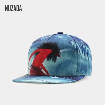 NUZADA Snapback Şapka Erkekler Kadınlar Çift Beyzbol Şapkası Kemik Orijinal Tasarım 3D Baskı Kapaklar Pamuk Nefes Güneşlik