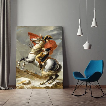 Oturma Odası Ev Dekorasyonu için klasik Napoleon Bonaparte At Portre Yağlıboya Tuval Poster Baskılar Duvar Sanatı Resim 
